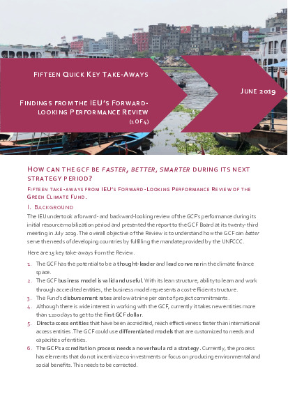 Document cover for FPR2019 Topical Brief: 15 Quick Take-aways