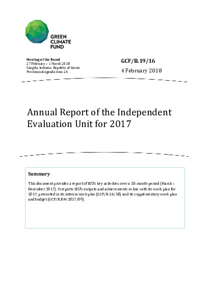 Document cover for Annual Report 2017