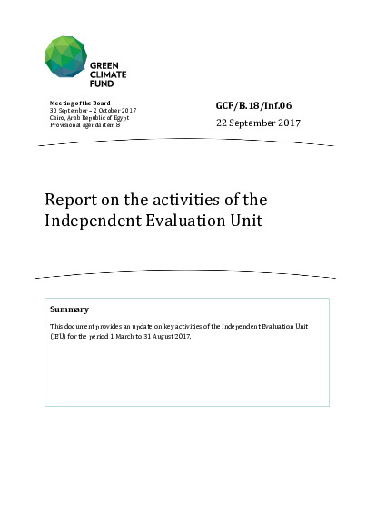 Document cover for B.18 Activity Report