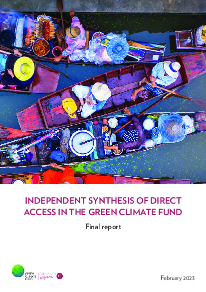 Document cover for Final report of the Independent Synthesis of Direct Access in the Green Climate Fund