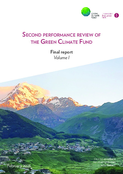 Document cover for Final report of the Second Performance Review of the Green Climate Fund