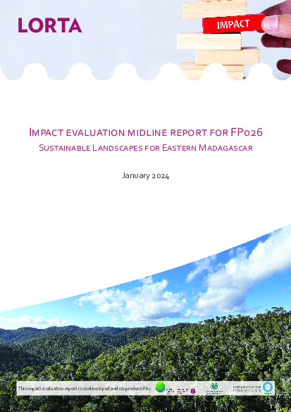 Document cover for Impact Evaluation midline report for FP026 - Sustainable Landscapes for Eastern Madagascar