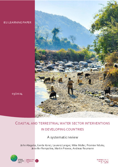 Document cover for Coastal and terrestrial water sector interventions in developing countries: A systematic review