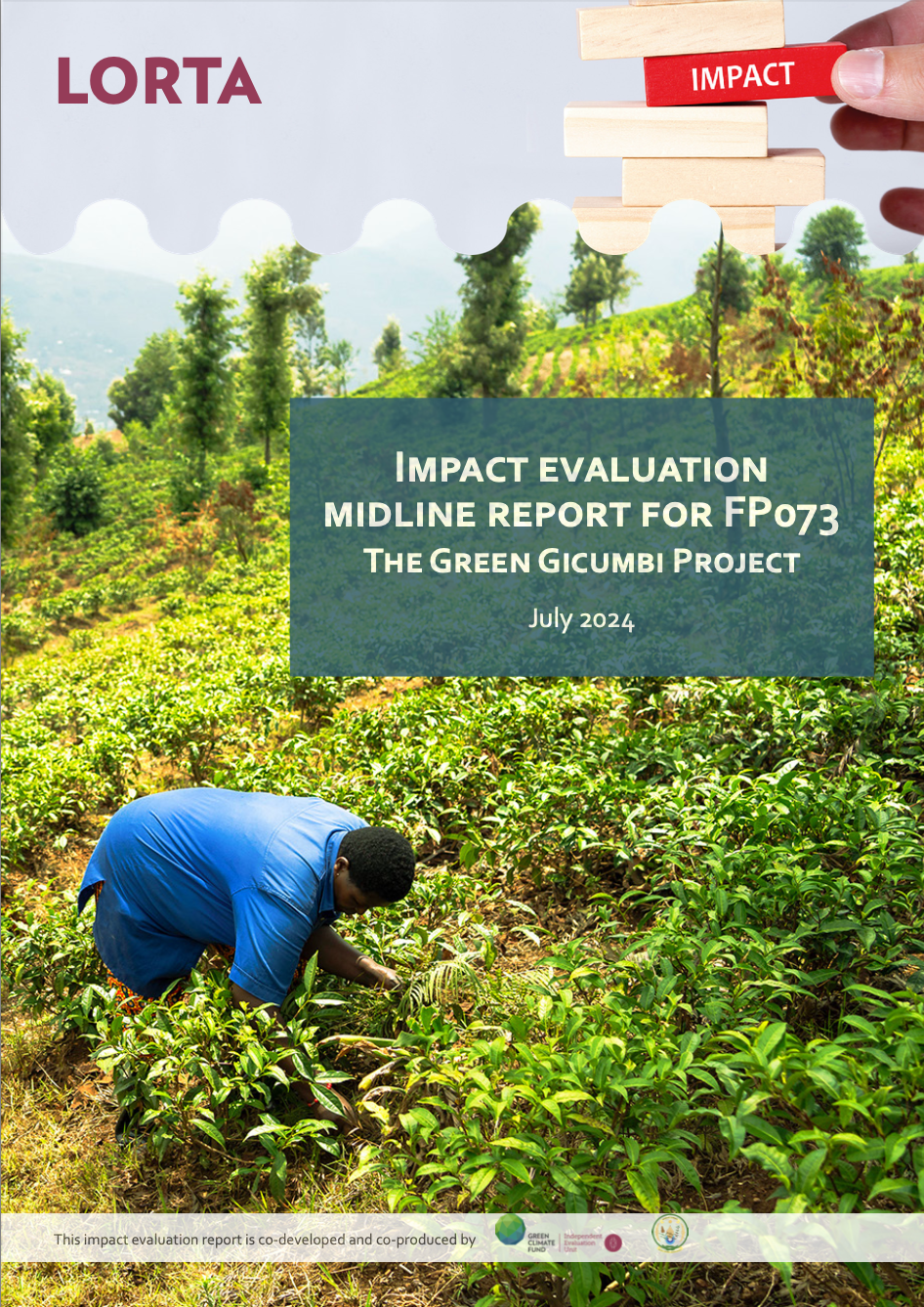 Document cover for Impact Evaluation Midline Report for FP073 - Strengthening climate resilience of rural communities in Northern Rwanda