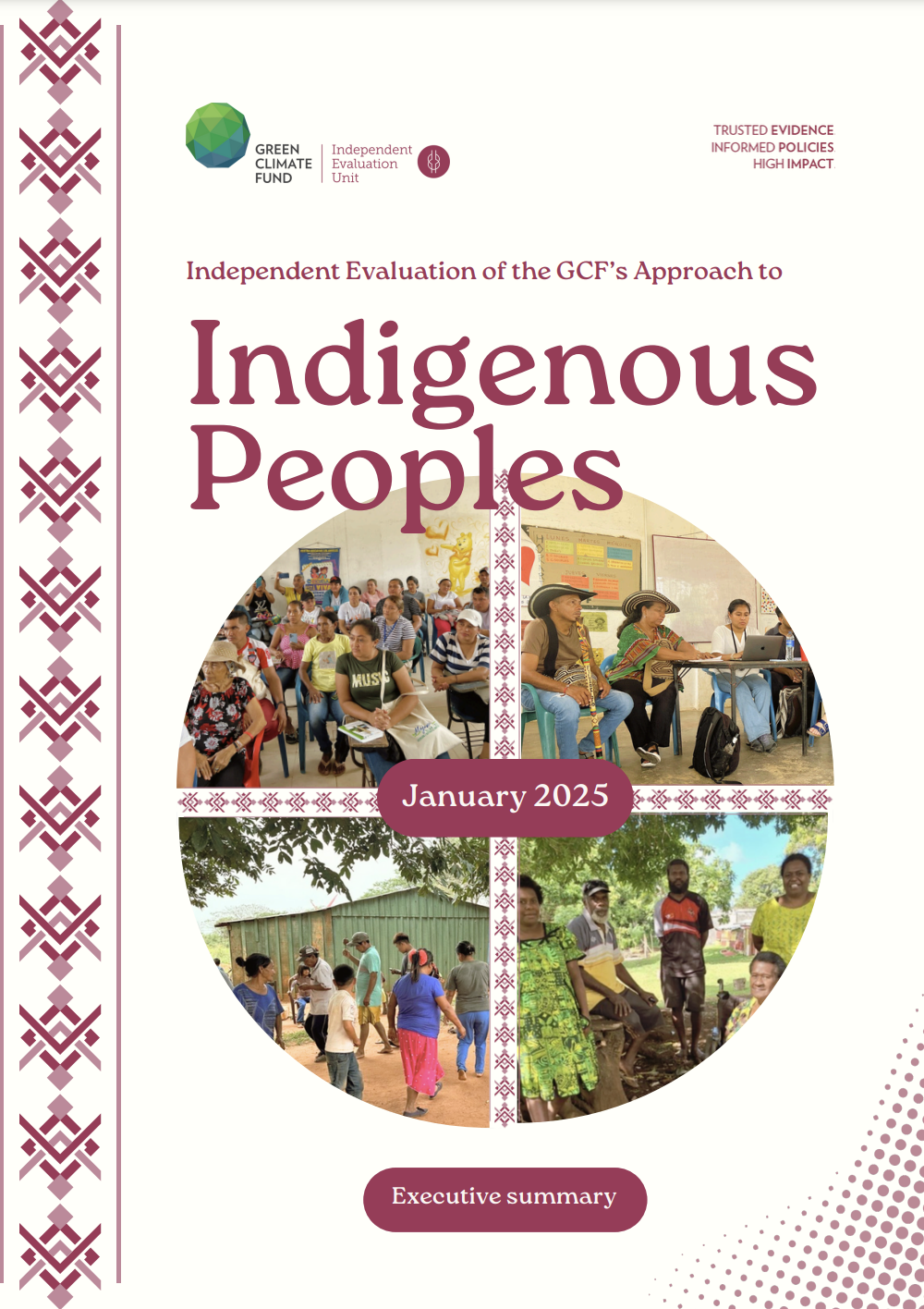 Document cover for Executive Summary of the Independent Evaluation of the GCF’s Approach to Indigenous Peoples (IP2024)