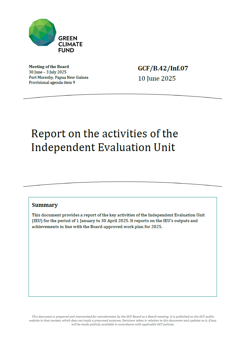 Document cover for B.42 Activity Report