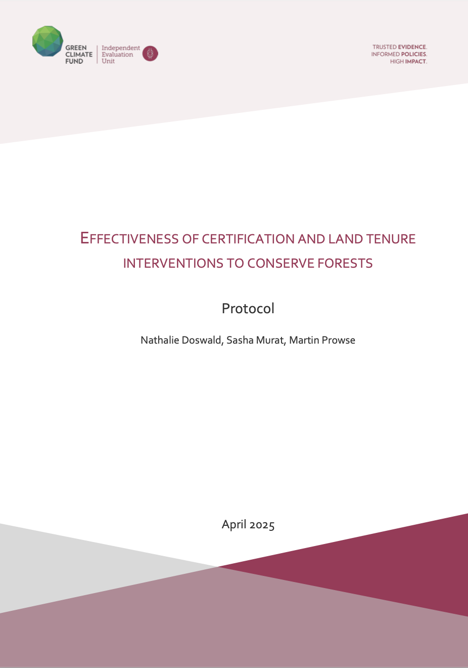 Download Effectiveness of Certification and Land Tenure Interventions to Conserve Forests Document cover for Effectiveness of Certification and Land Tenure Interventions to Conserve Forests
