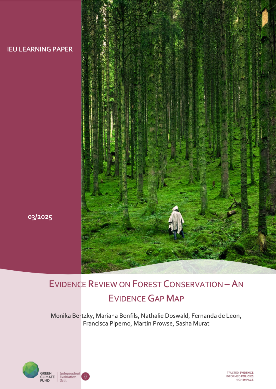 Document cover for Evidence Review on Forest Conservation – An Evidence Gap Map