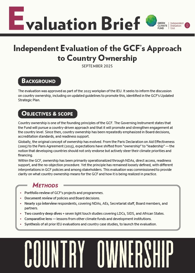 Document cover for Evaluation Brief: COA2025
