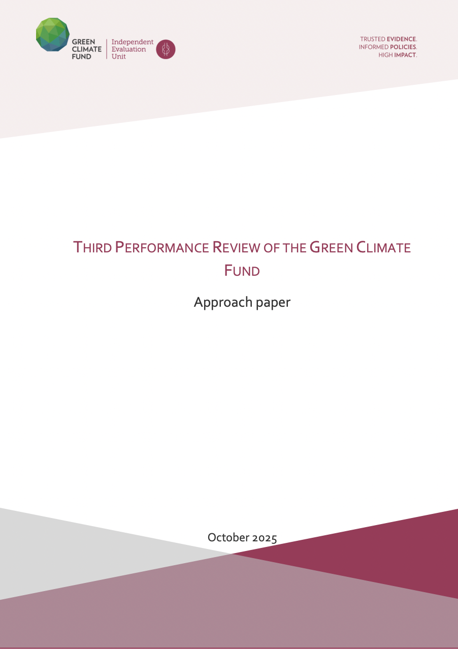 Document cover for Approach Paper of the Third Performance Review