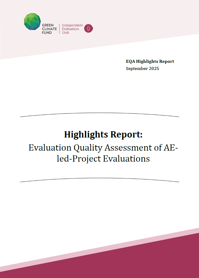 Download Highlights Report: Evaluation Quality Assessment of AE-led-Project Evaluations Document cover for Highlights Report: Evaluation Quality Assessment of AE-led-Project Evaluations