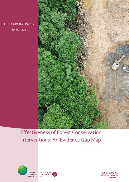 Document cover for Effectiveness of Forest Conservation Interventions: an Evidence Gap Map