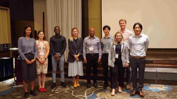 The author (fourth from the right) posing with workshop participants.