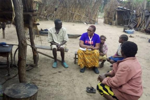 Household visit to collect baseline data, Zambia, 2022.